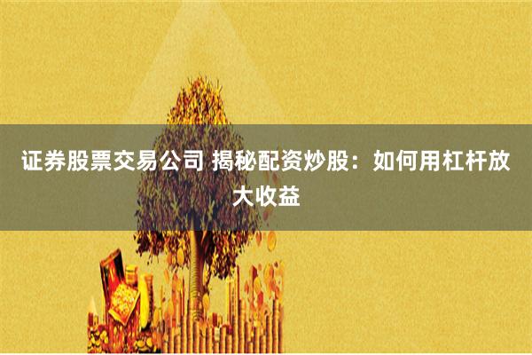 证券股票交易公司 揭秘配资炒股：如何用杠杆放大收益