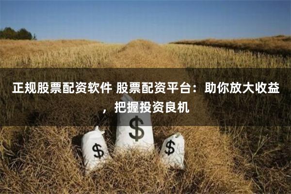 正规股票配资软件 股票配资平台：助你放大收益，把握投资良机